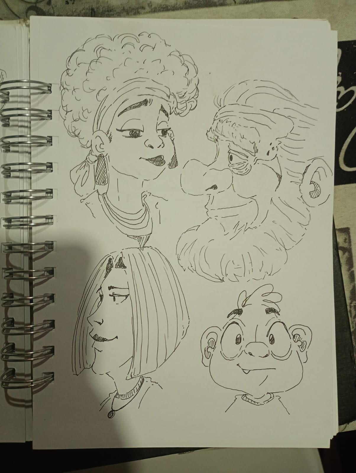 caricaturas de rostros diversos - image 1 - student project