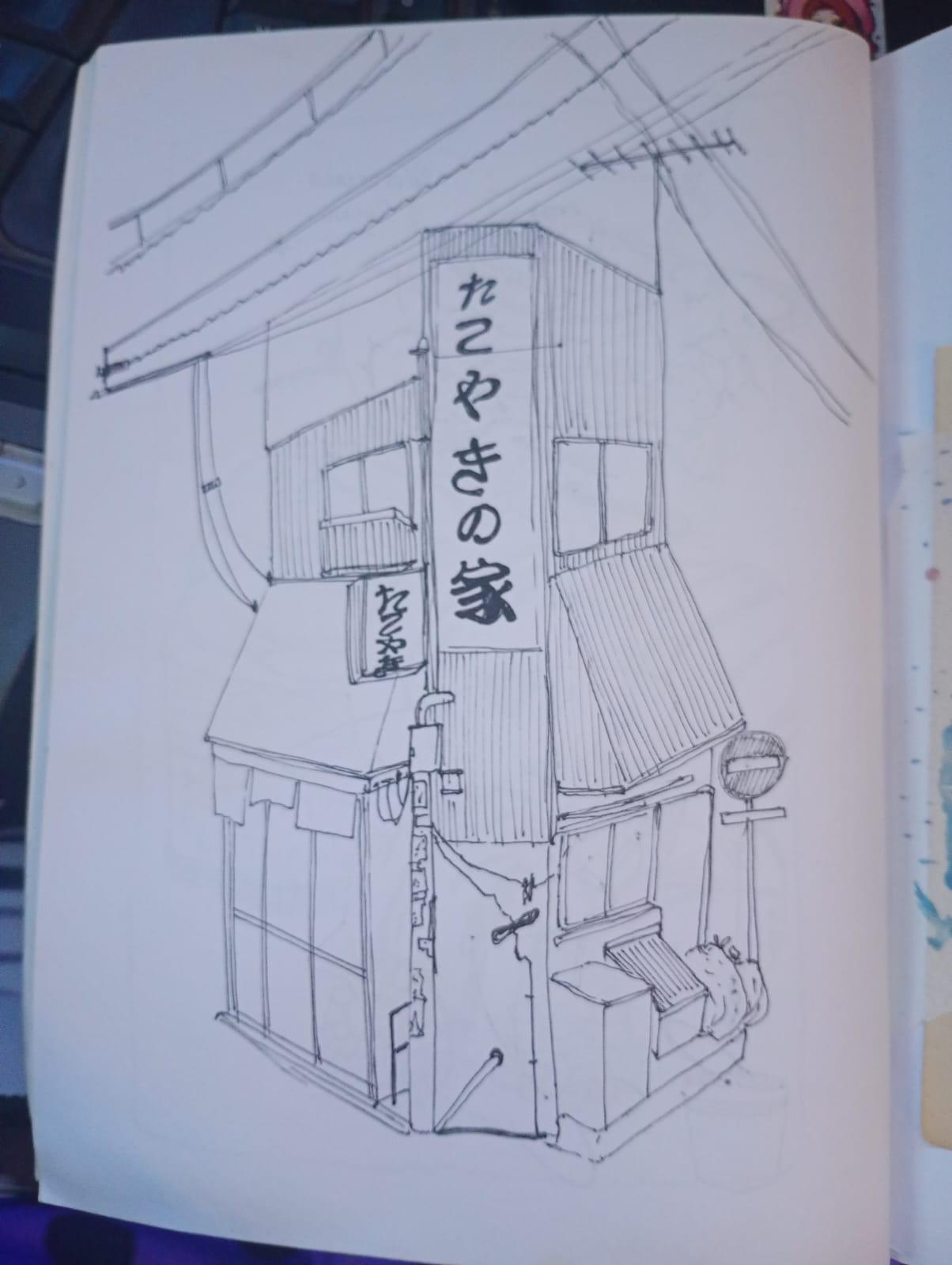 dibujo calle esquina urbano japon - image 1 - student project