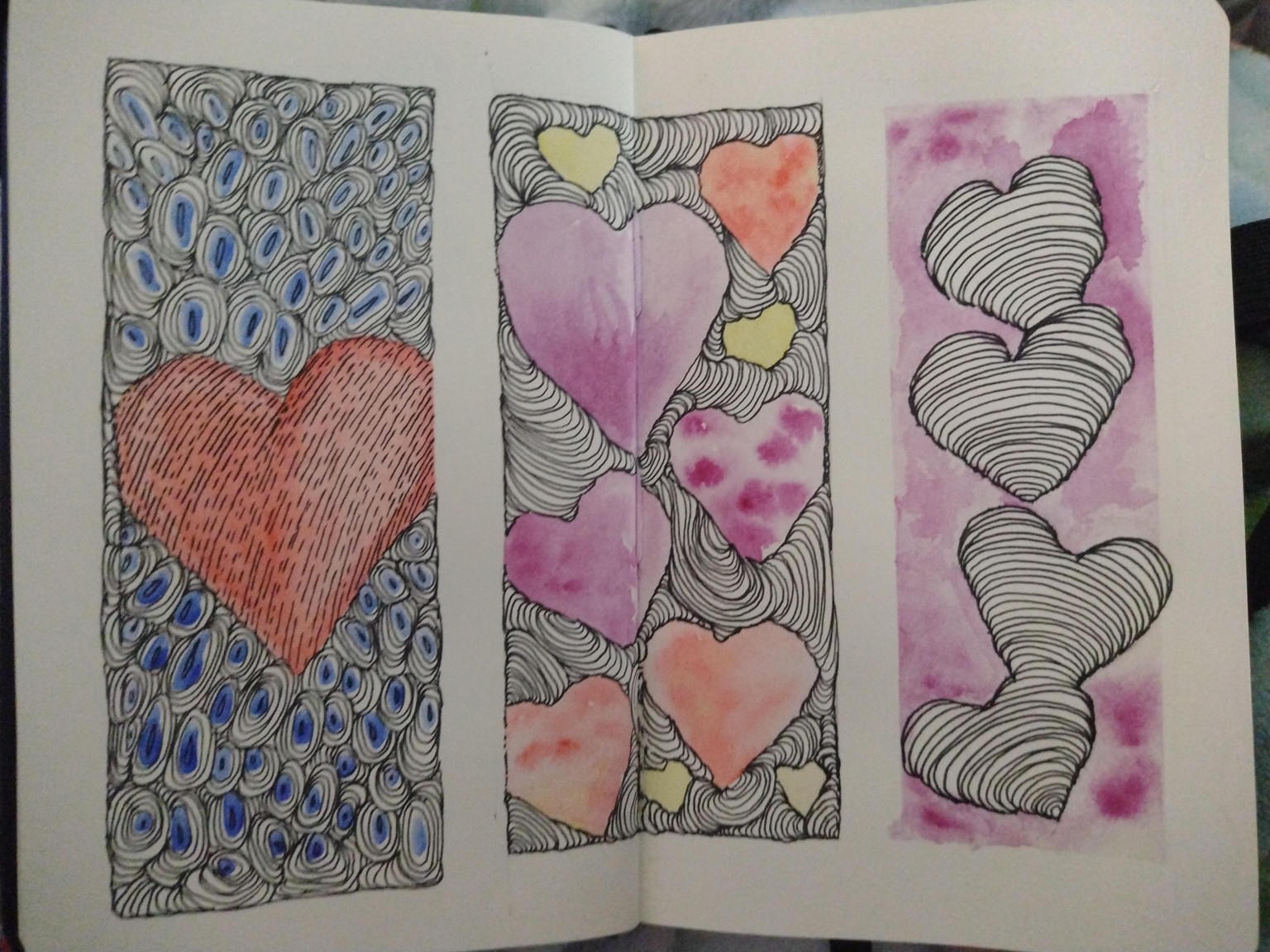 Corazones acuarela - image 1 - student project