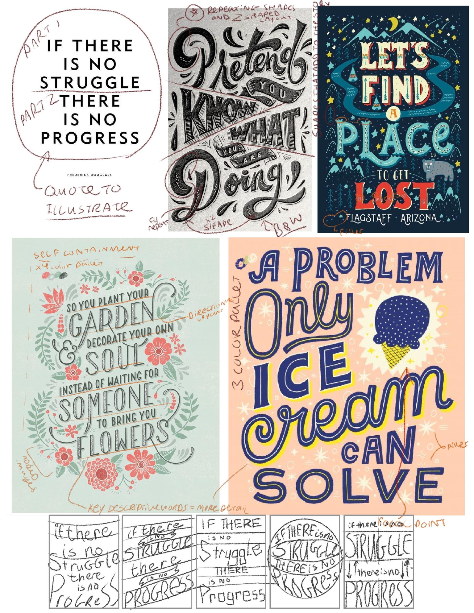 Hand lettered text- Quote - image 1 - student project