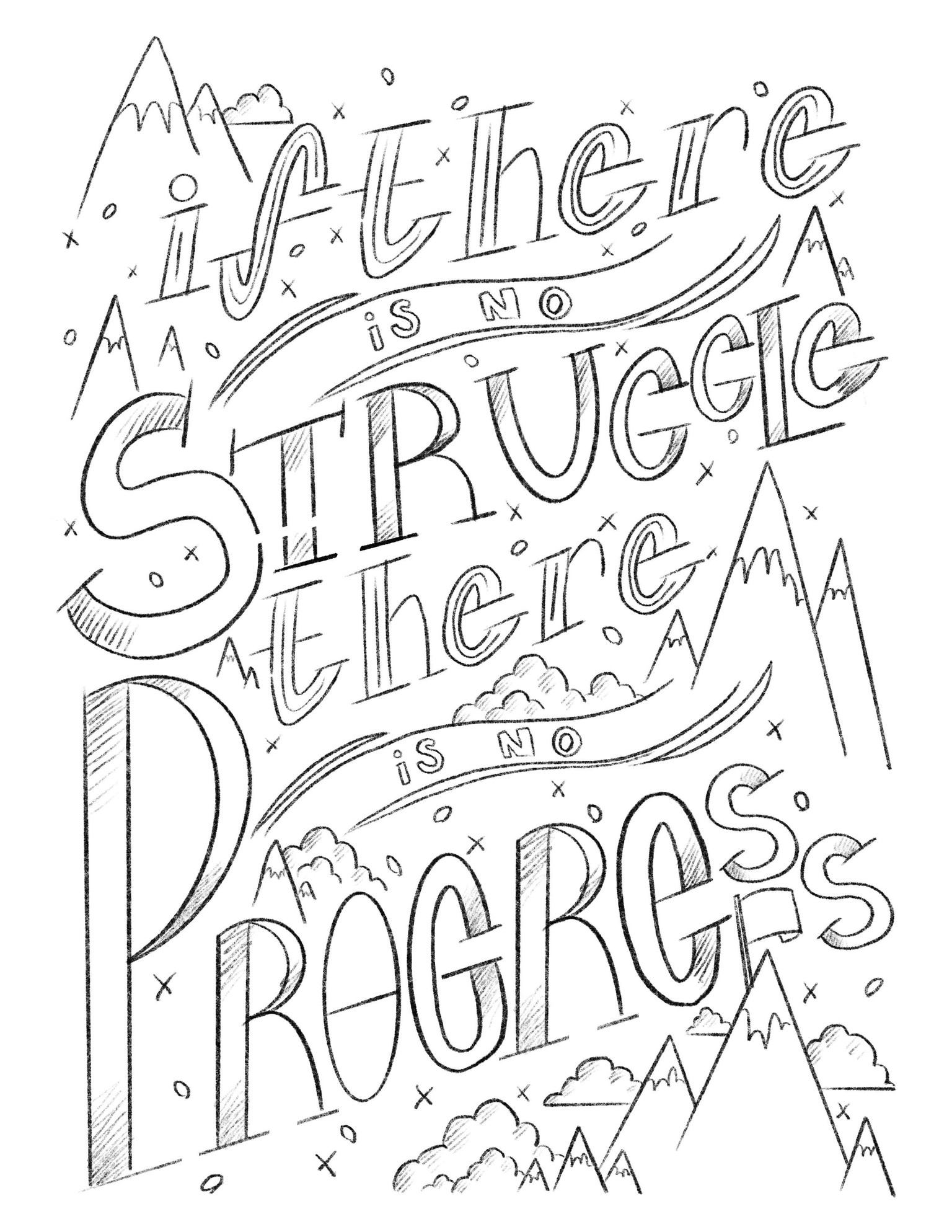 Hand lettered text- Quote - image 3 - student project