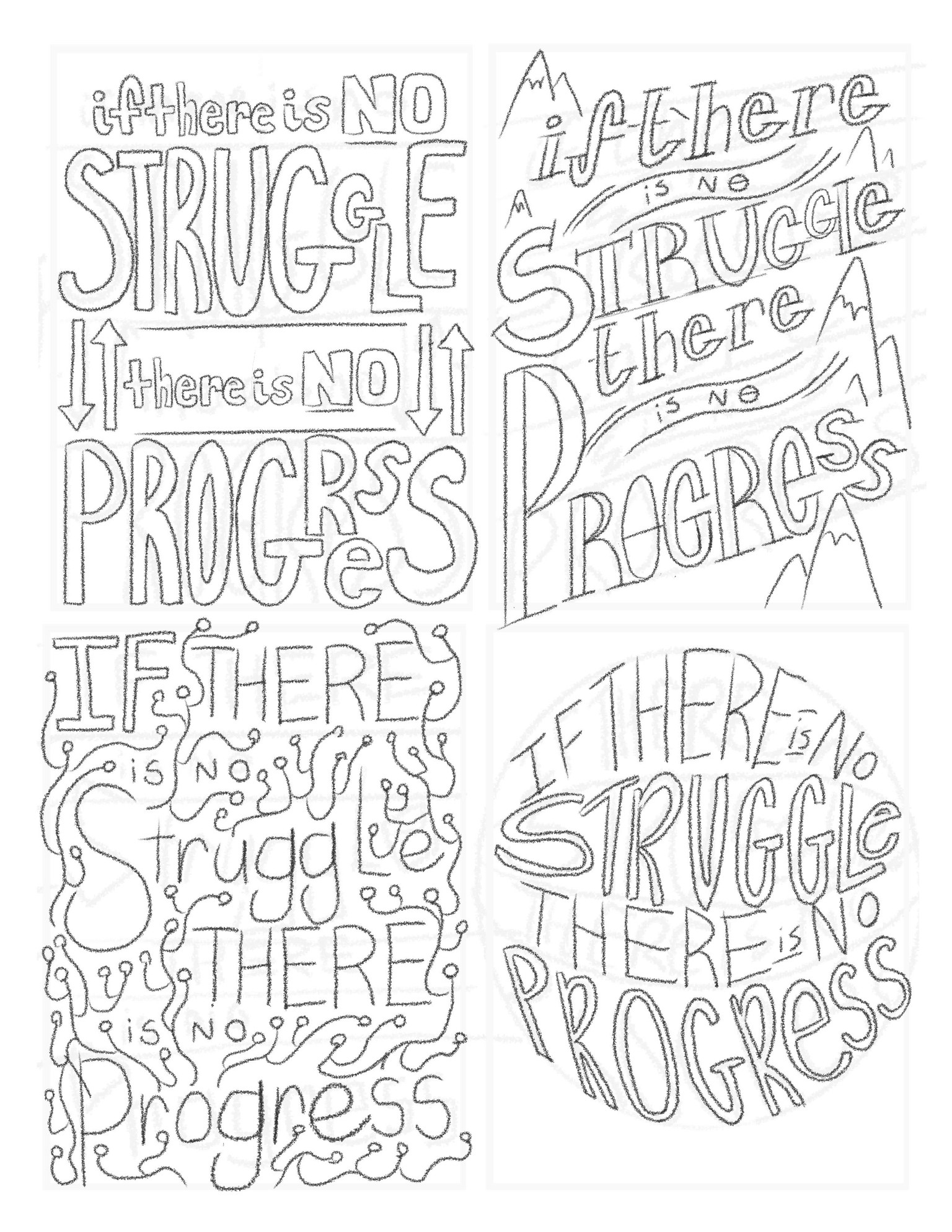 Hand lettered text- Quote - image 2 - student project