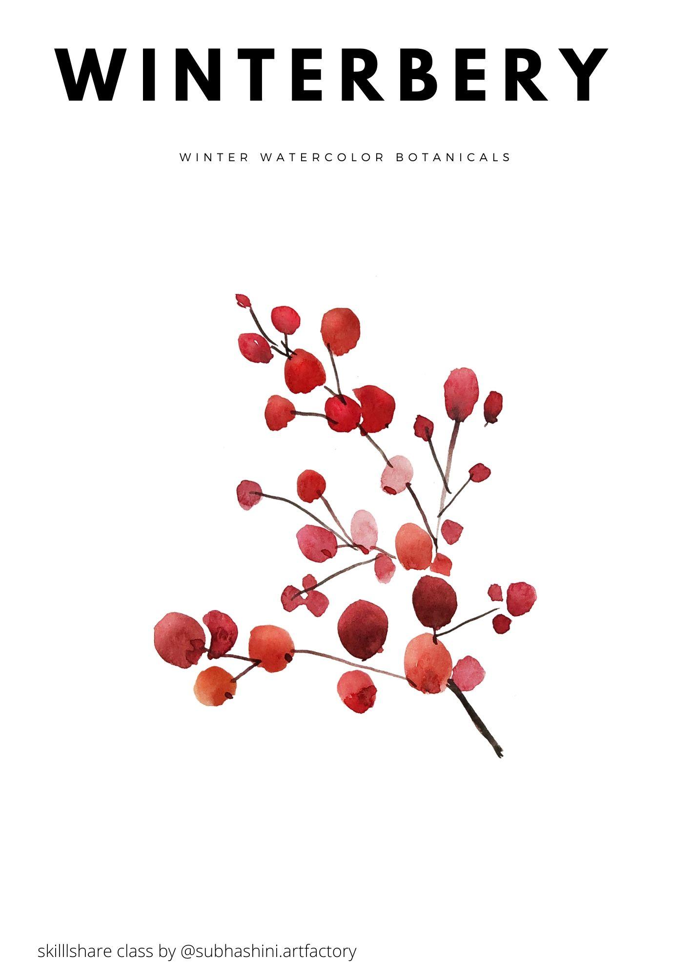 Winter Watercolor Botanicals - Class project! - image 8 - student project