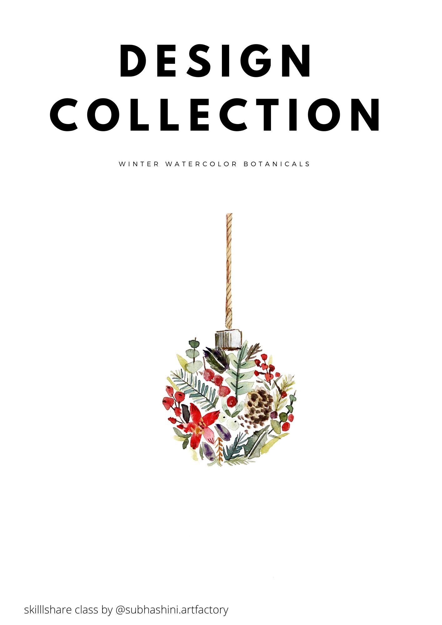 Winter Watercolor Botanicals - Class project! - image 14 - student project