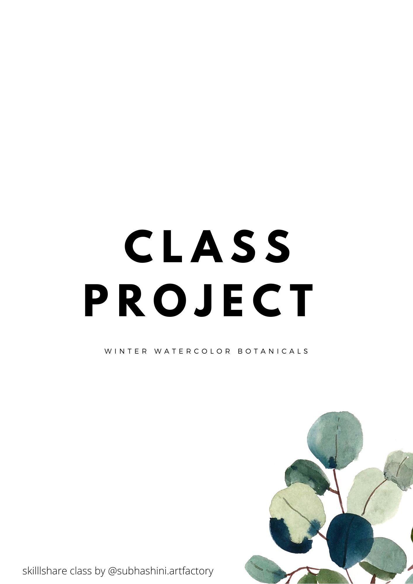 Winter Watercolor Botanicals - Class project! - image 1 - student project