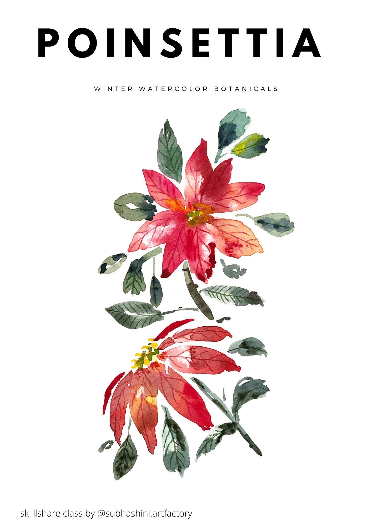 Winter Watercolor Botanicals - Class project! - image 3 - student project