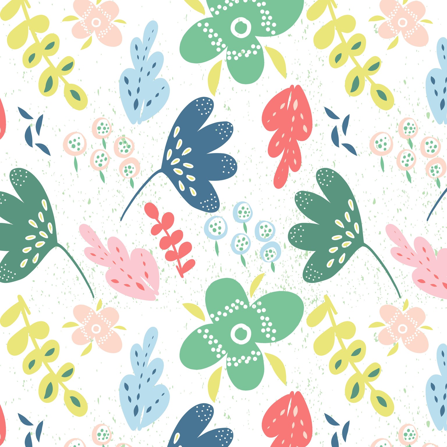 Whimsical floral Pattern - image 1 - student project