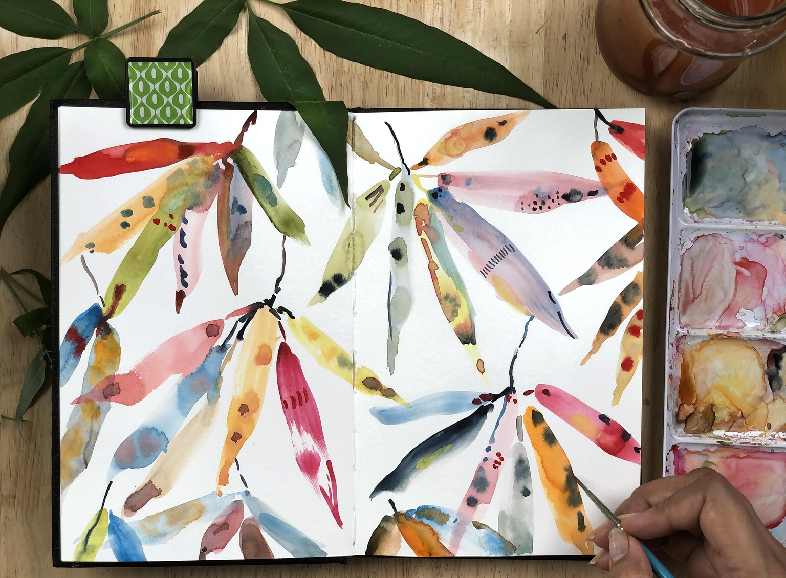 New Class - Stylizing your Watercolors: Fun with Foraged Botanicals - image 3 - student project