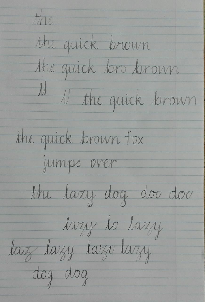 Sam's Handwriting Project - image 4 - student project