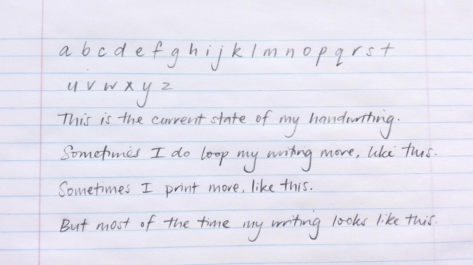 Sam's Handwriting Project - image 1 - student project