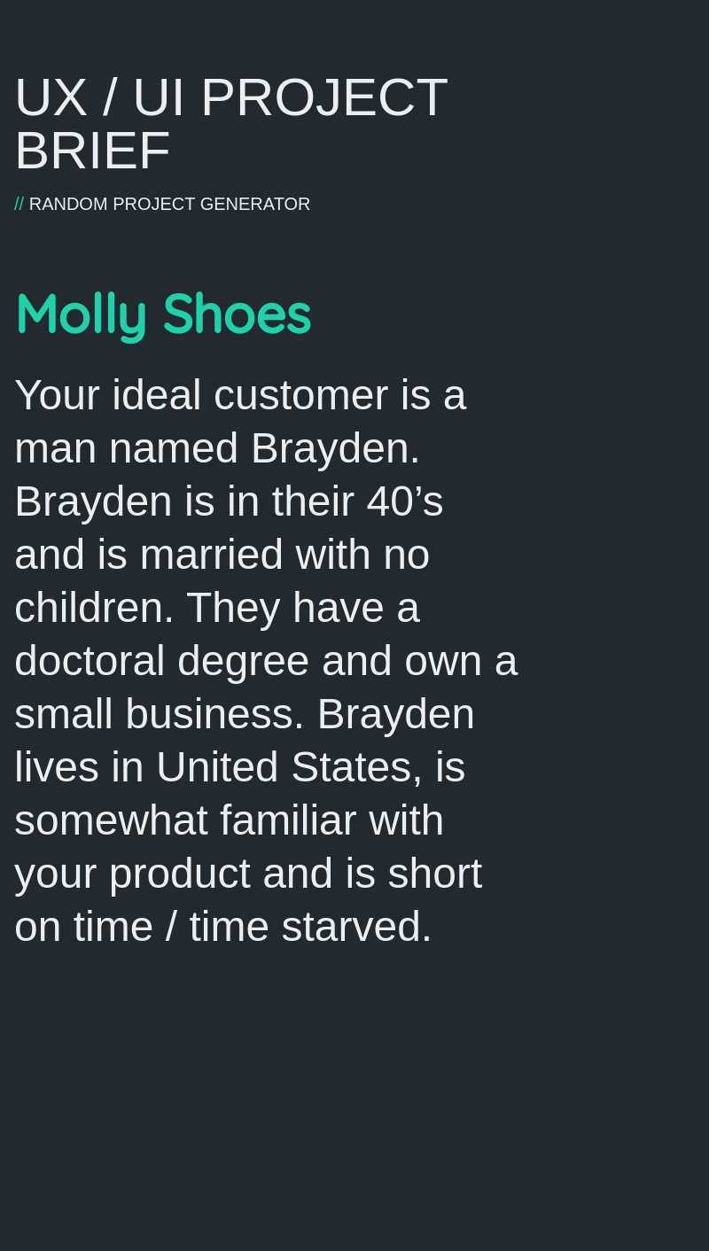 Molly's Shoes - image 1 - student project