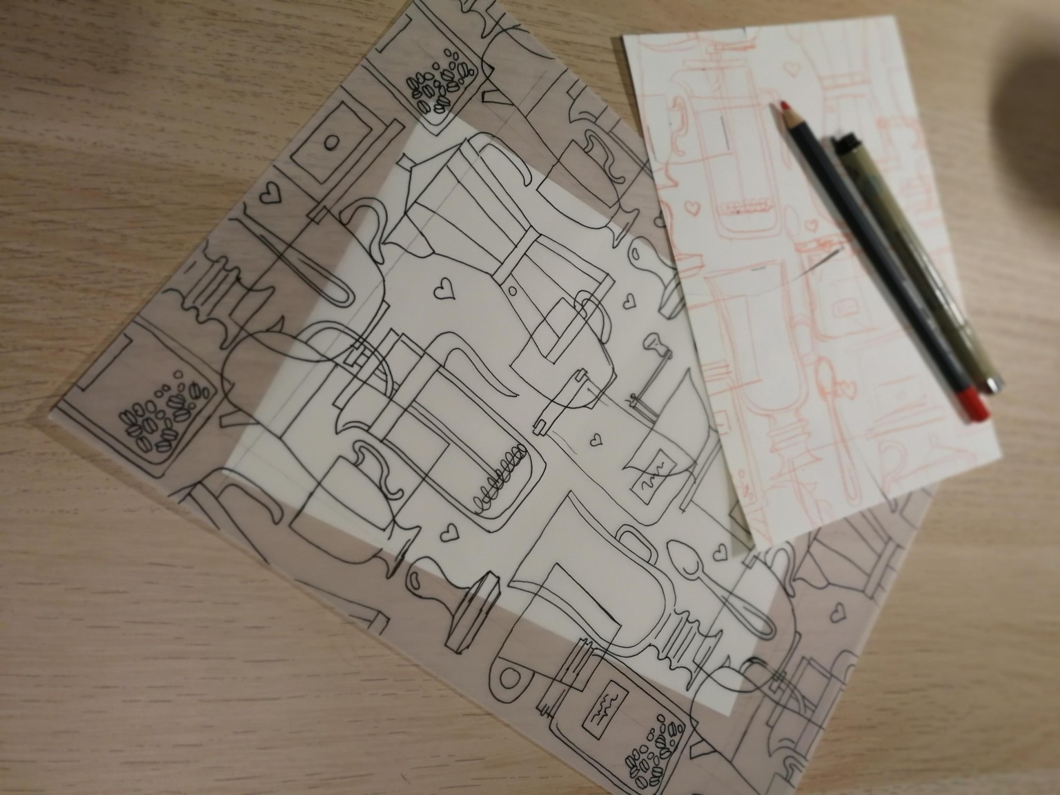 Coffee related pattern - image 1 - student project