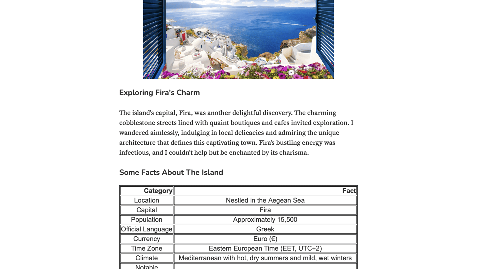 Isa's Travel Blog - image 5 - student project