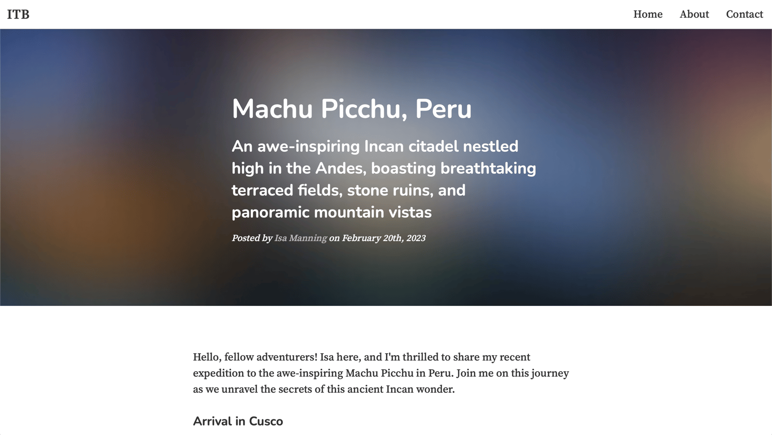 Isa's Travel Blog - image 8 - student project