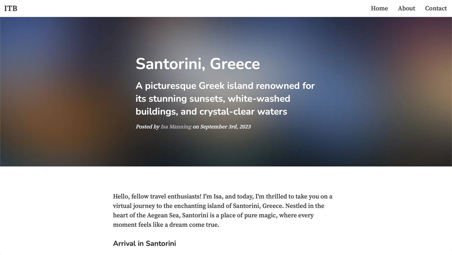 Isa's Travel Blog - image 3 - student project