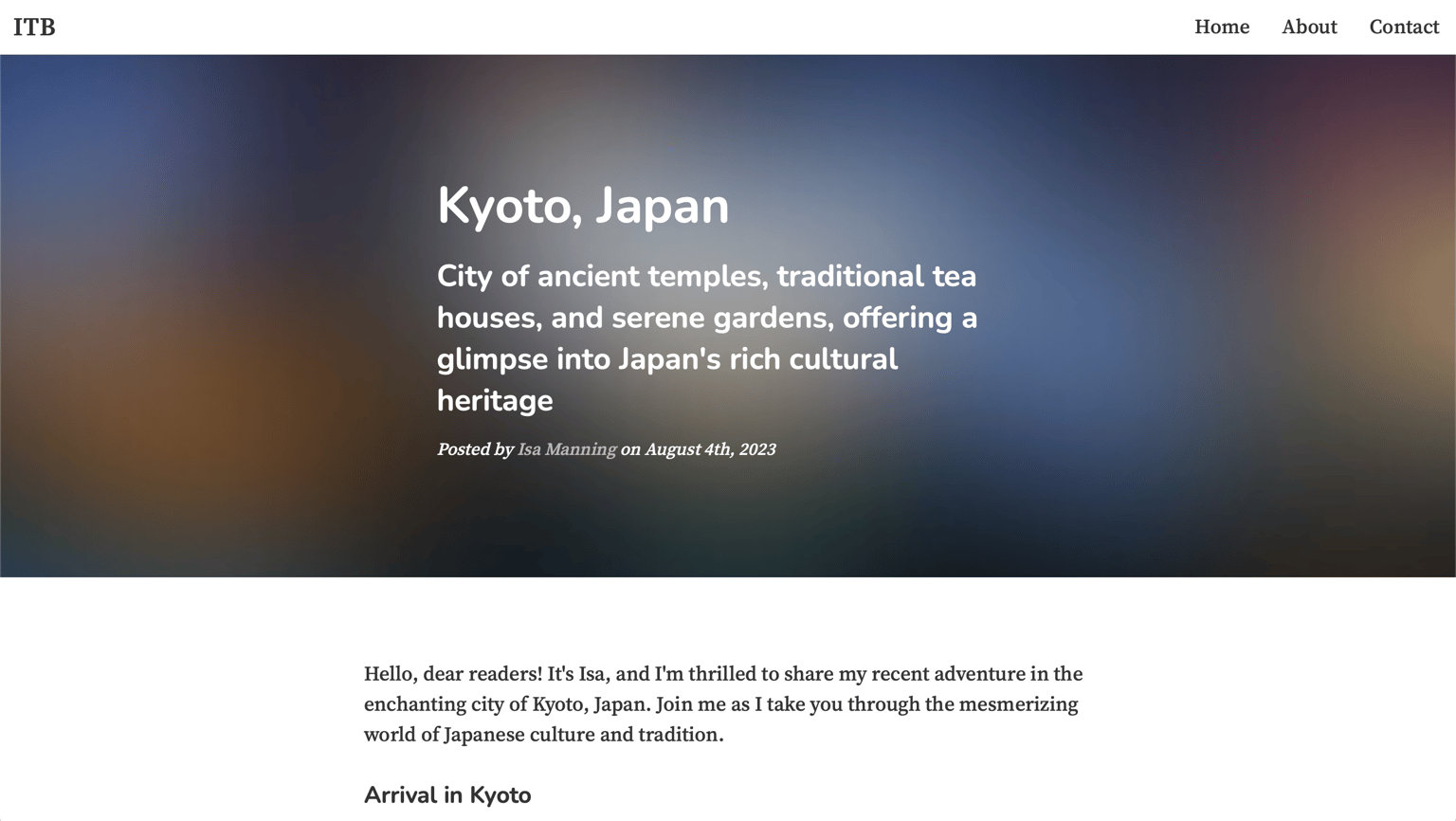 Isa's Travel Blog - image 6 - student project