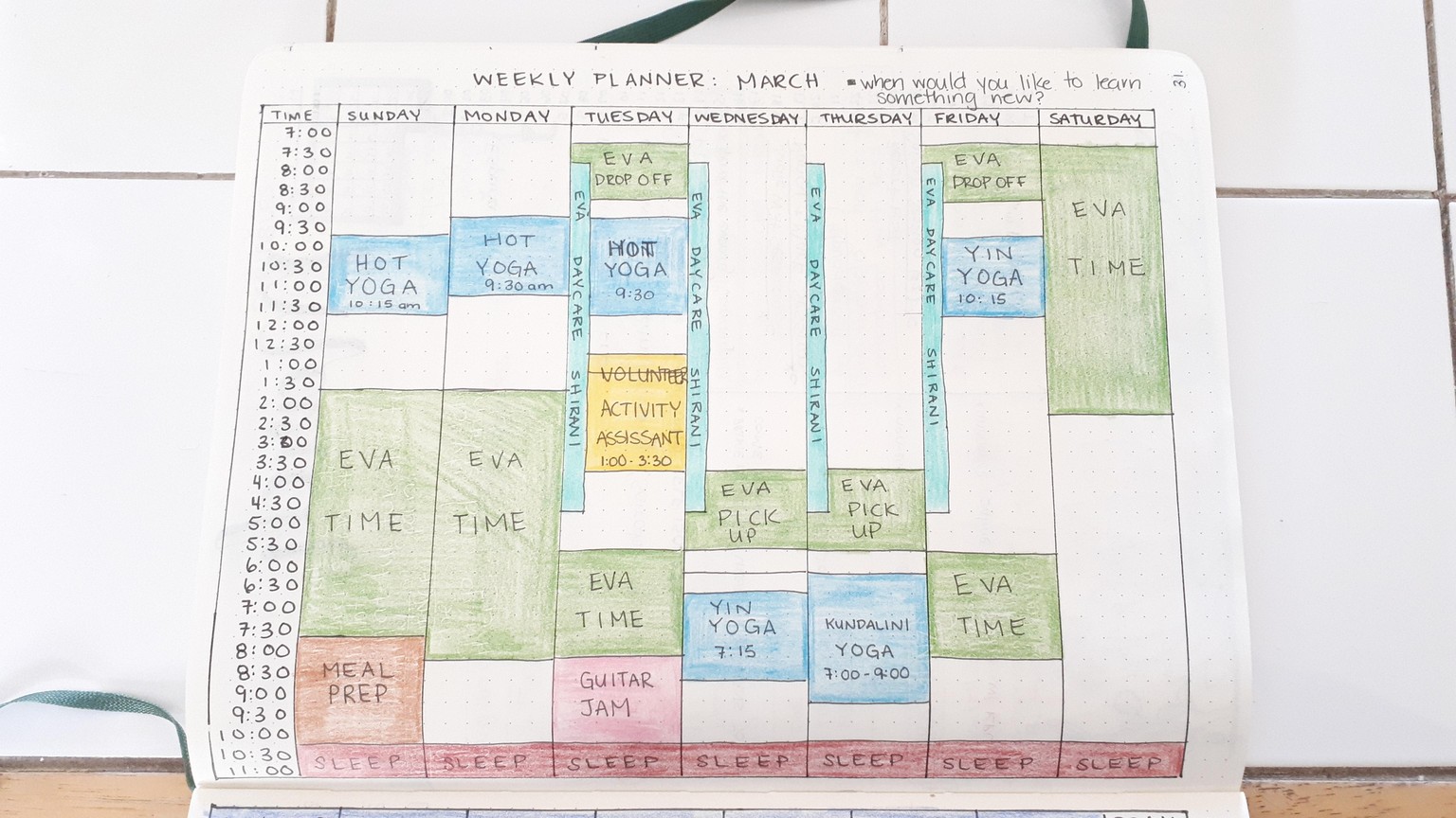 Weekly Schedule Template - image 1 - student project