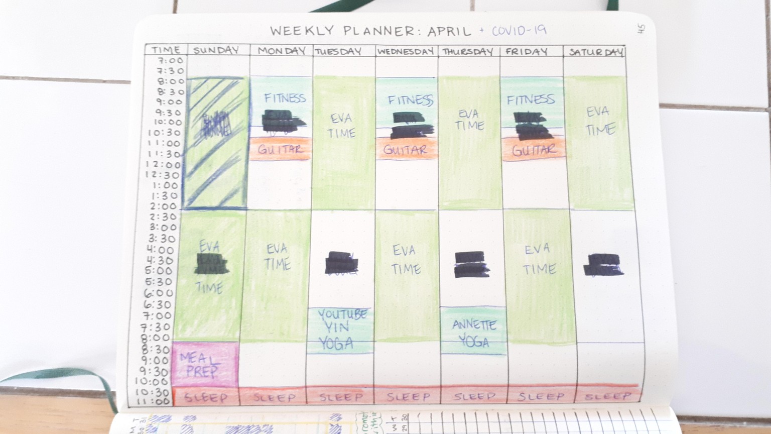 Weekly Schedule Template - image 2 - student project
