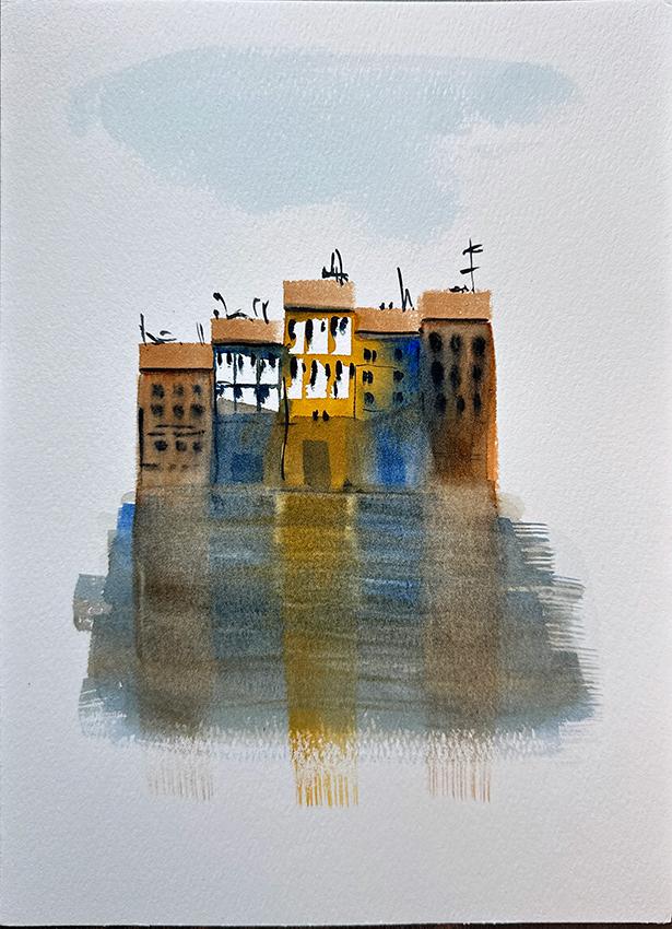 My very first architectural watercolor painting - image 1 - student project
