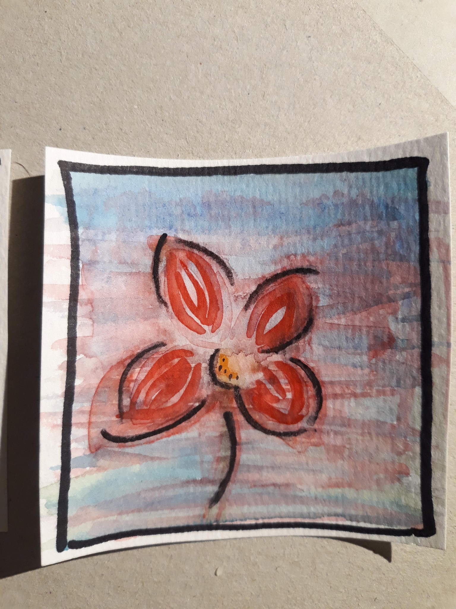 Learning watercolour techniques - image 4 - student project