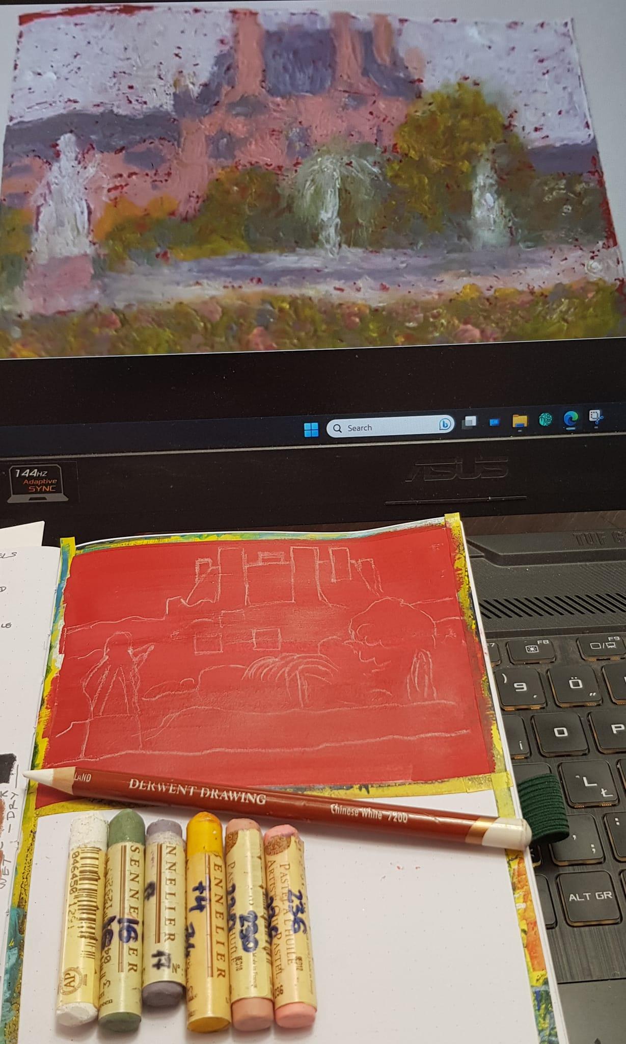 Paris Gardens with Oil Pastels (Miklos) - image 2 - student project