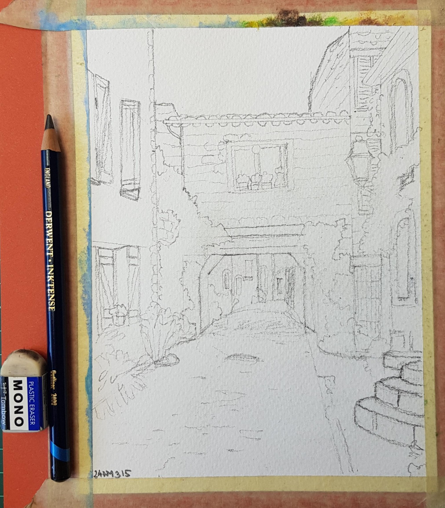 Julia Henze Provence Urban Sketch - Miki's Project with Inktense Blocks - image 2 - student project