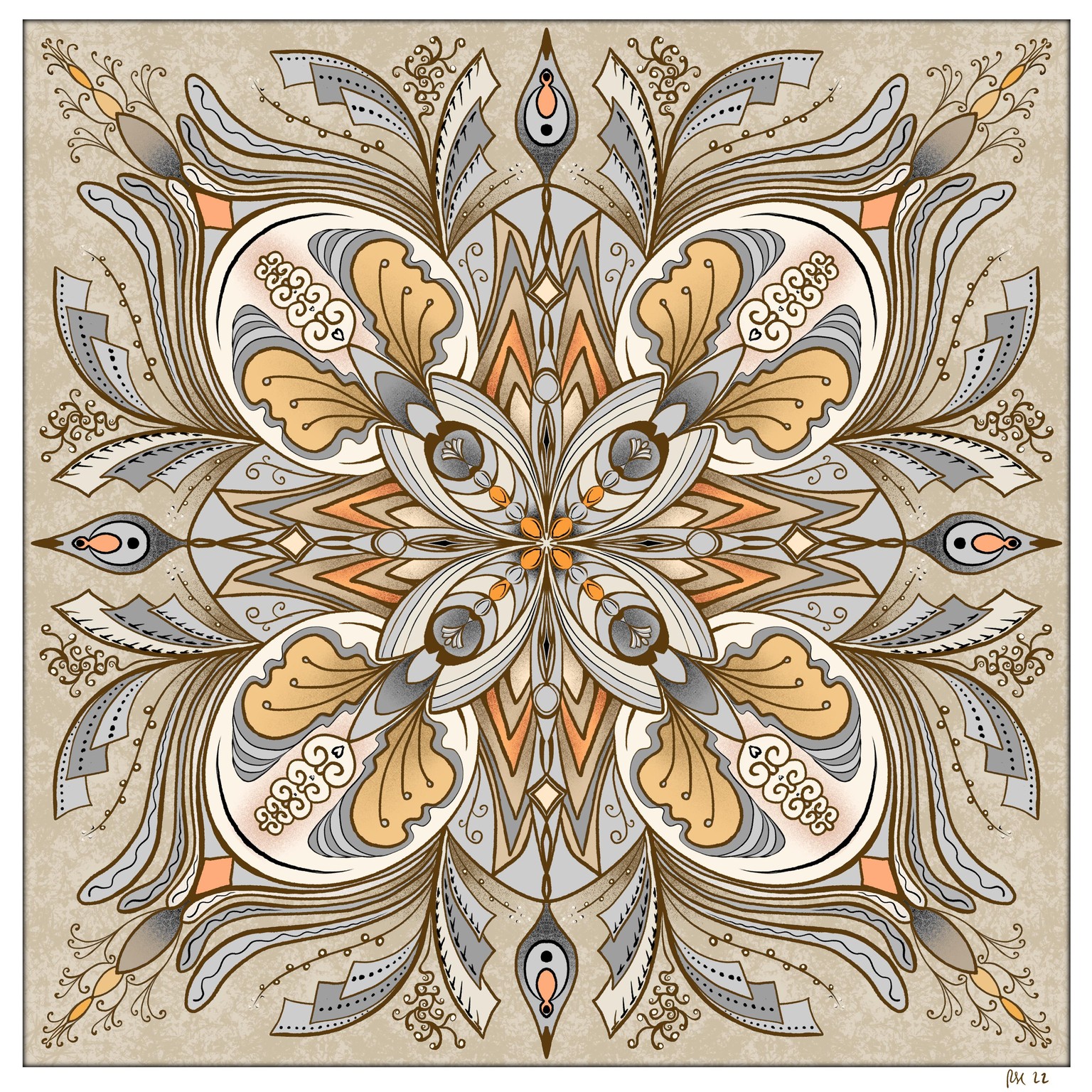 Much Tweaked Mandala and Tiles - image 2 - student project