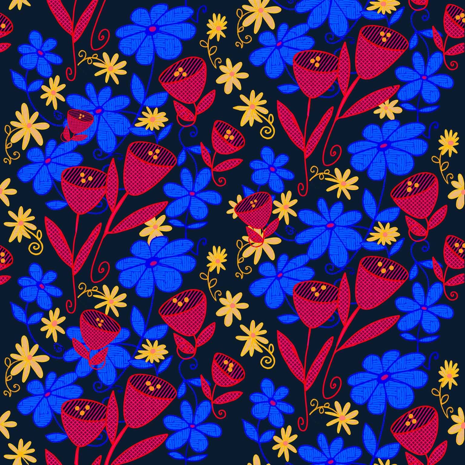 Half-drop Pattern:  Three Images (be sure to see them all) - image 2 - student project