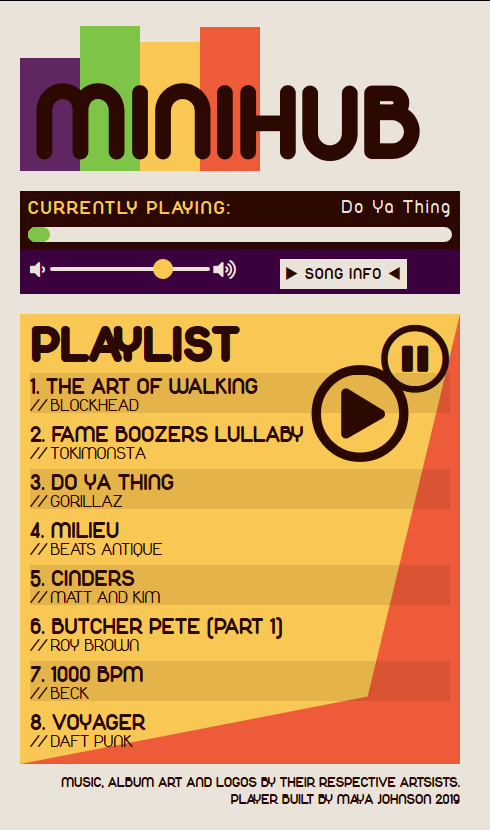 Minihub Music Player - image 2 - student project