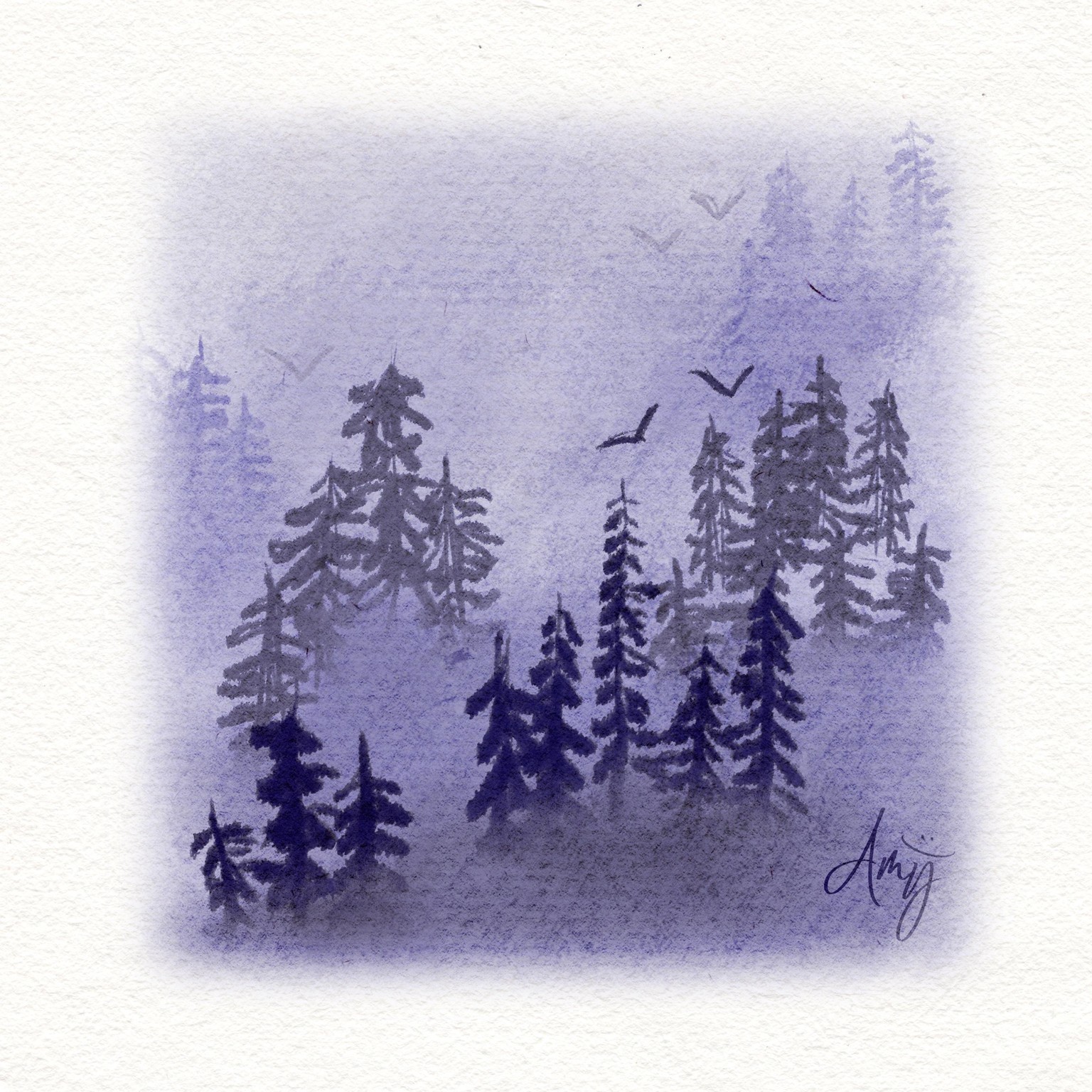 Misty Forest and Night Sky - image 1 - student project