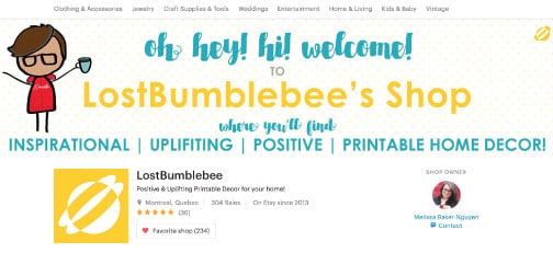 LostBumblebee on Etsy  - image 1 - student project