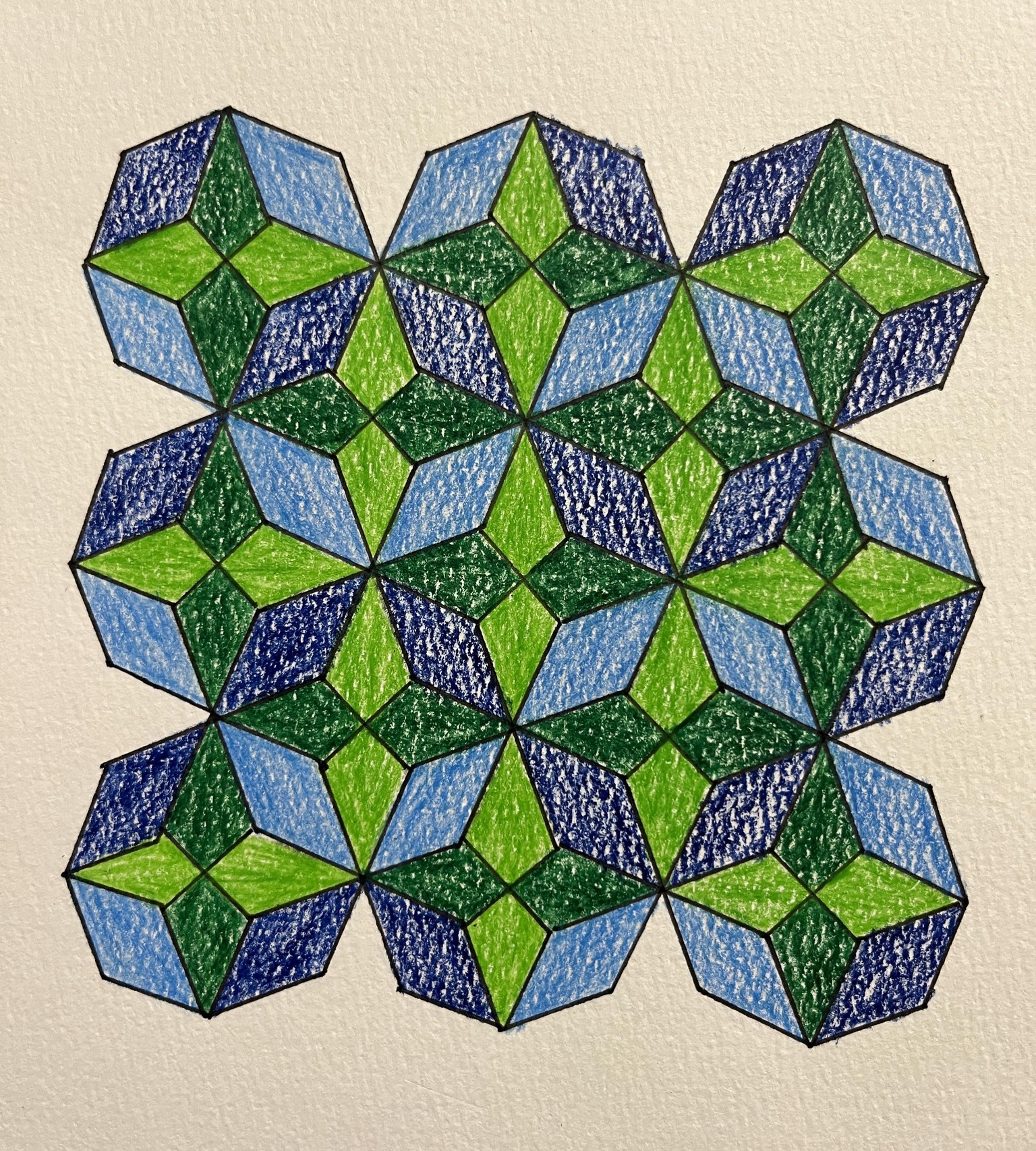 Geometric Tessellation: Squares - image 2 - student project