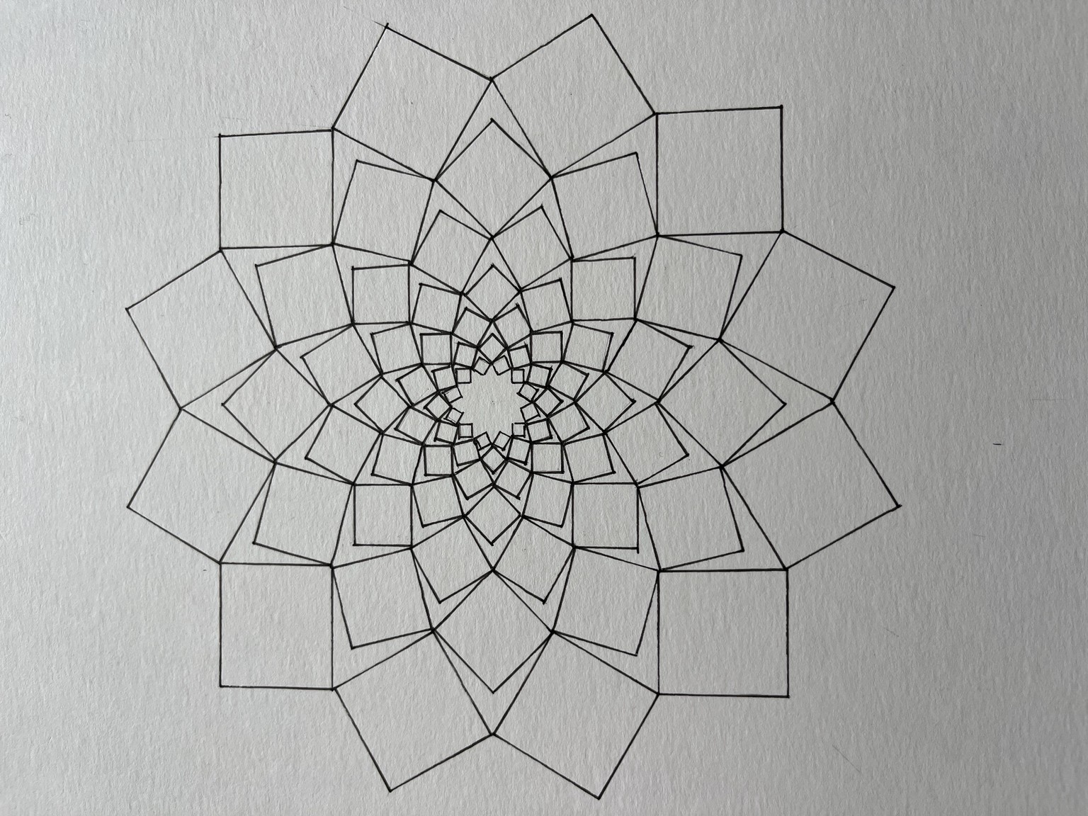 Spiralling Squares Mandala - image 1 - student project