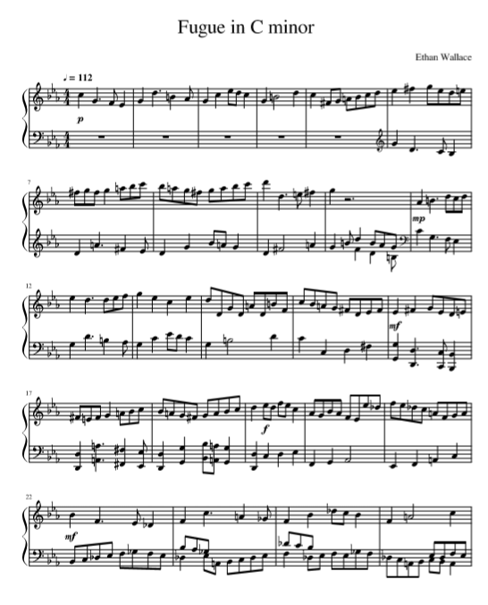 Fugue in C minor - image 1 - student project