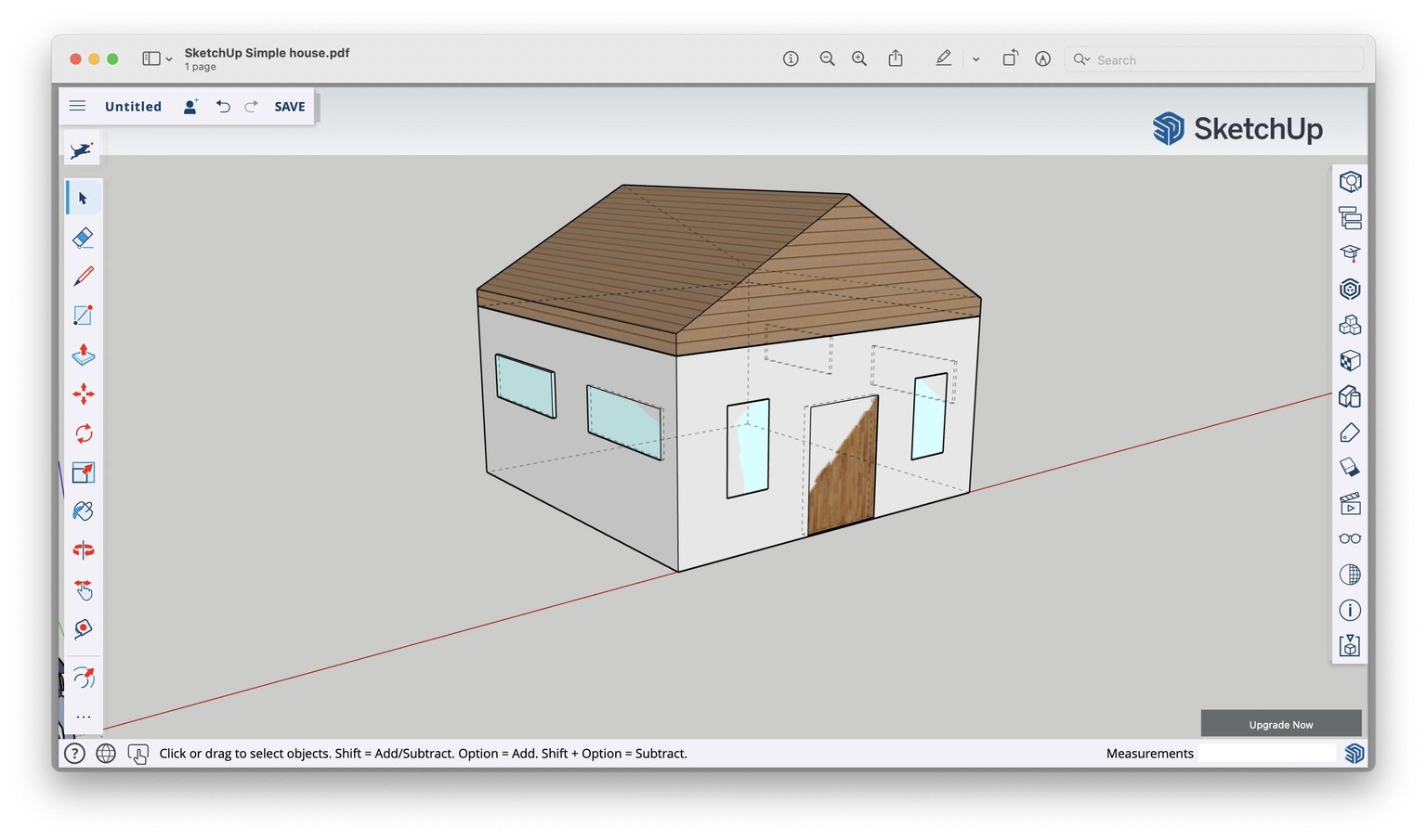 Sketch up - Simple House - image 1 - student project