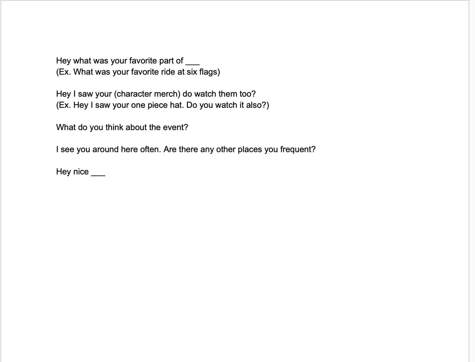 5 conversation starters - image 1 - student project