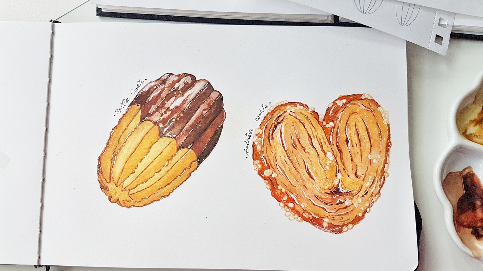 Assorted Cookies from Drawing to Painting with Watercolours - image 4 - student project