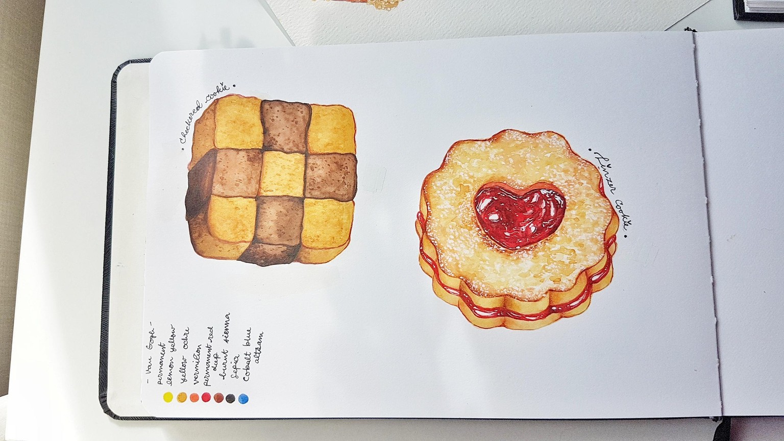 Assorted Cookies from Drawing to Painting with Watercolours - image 5 - student project