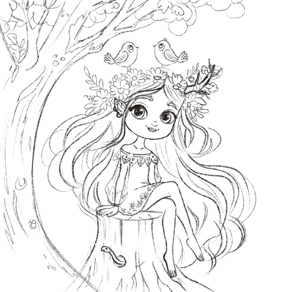 Cartoon nature girl. - image 1 - student project