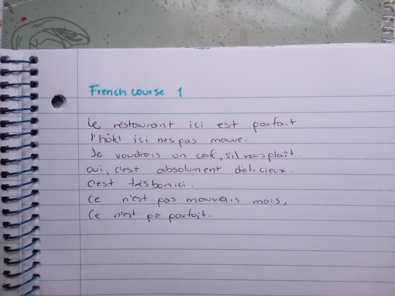 French Course 1 - image 1 - student project