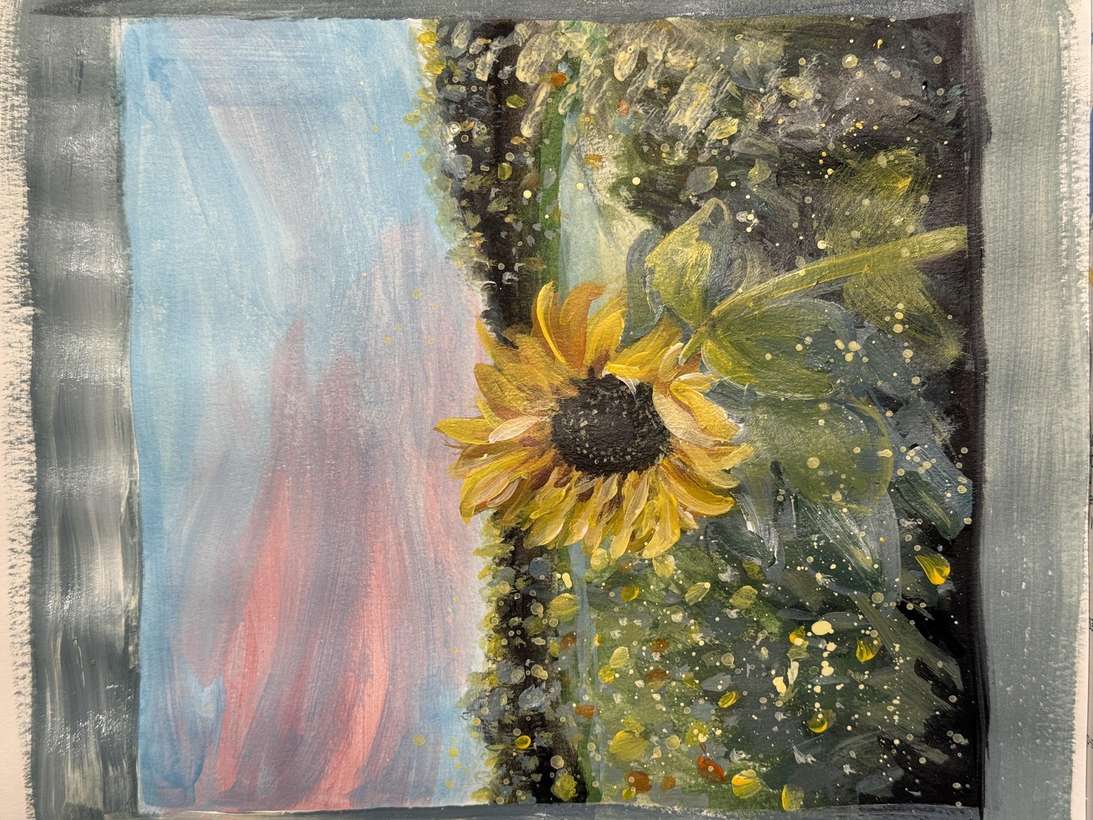 Painting sunflower - image 1 - student project