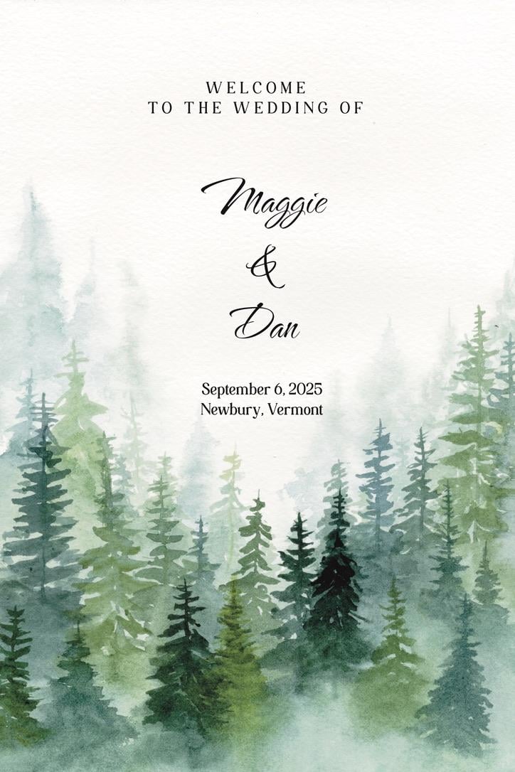 Misty Watercolor Forest - image 1 - student project