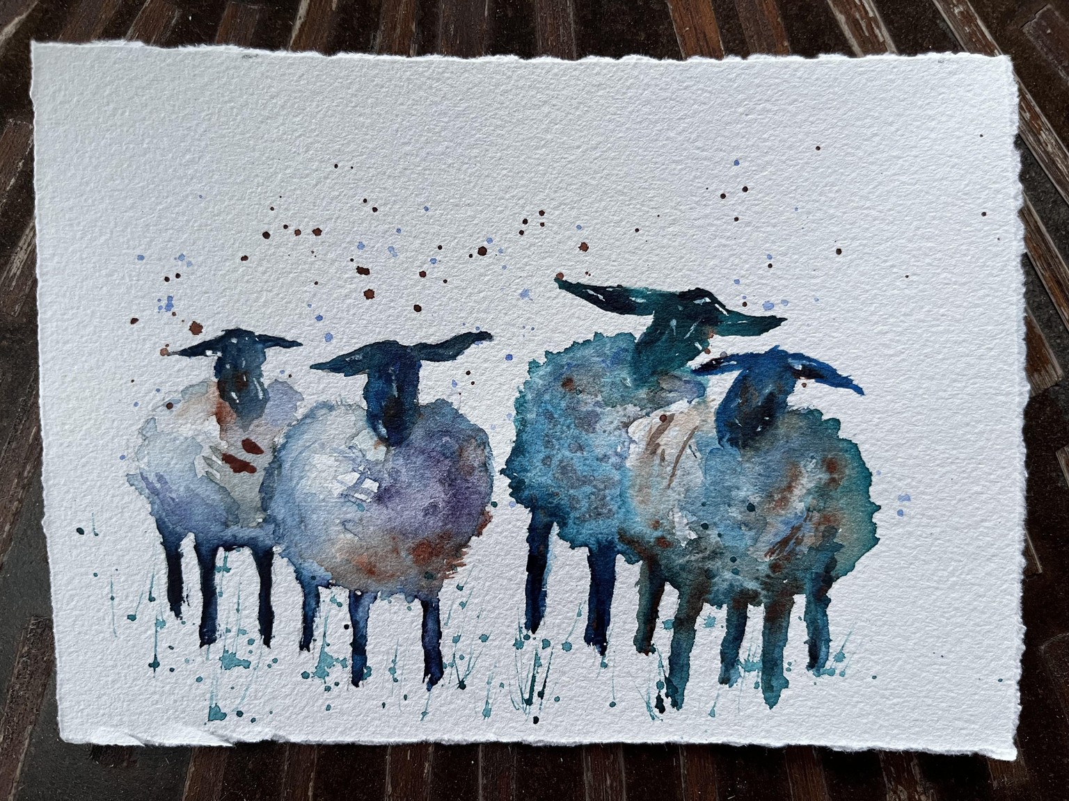 Watercolor Sheep - image 1 - student project