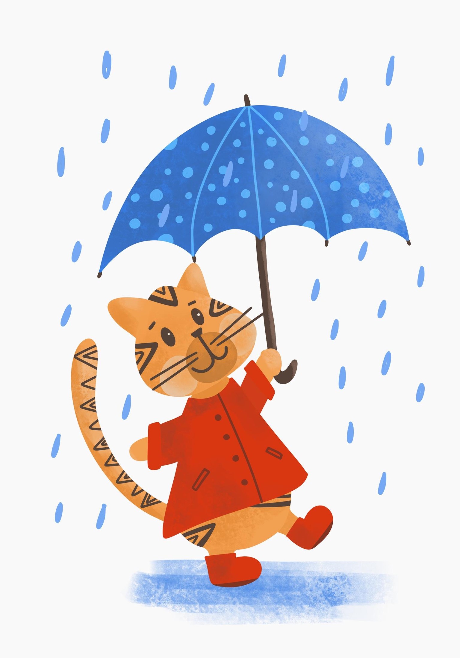 Tiger in the rain - image 1 - student project