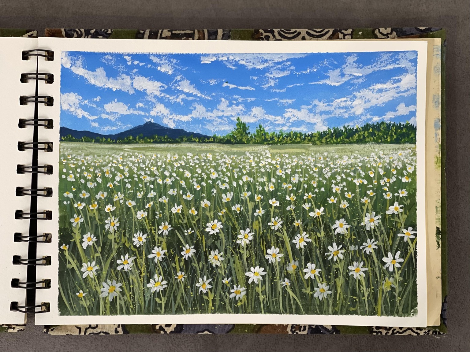 Spring inspired landscape in gouache by Payal - image 1 - student project