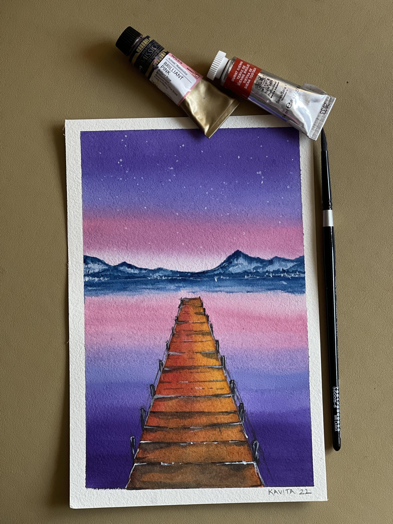 Watercolor landscape with Dhritikanath - image 2 - student project