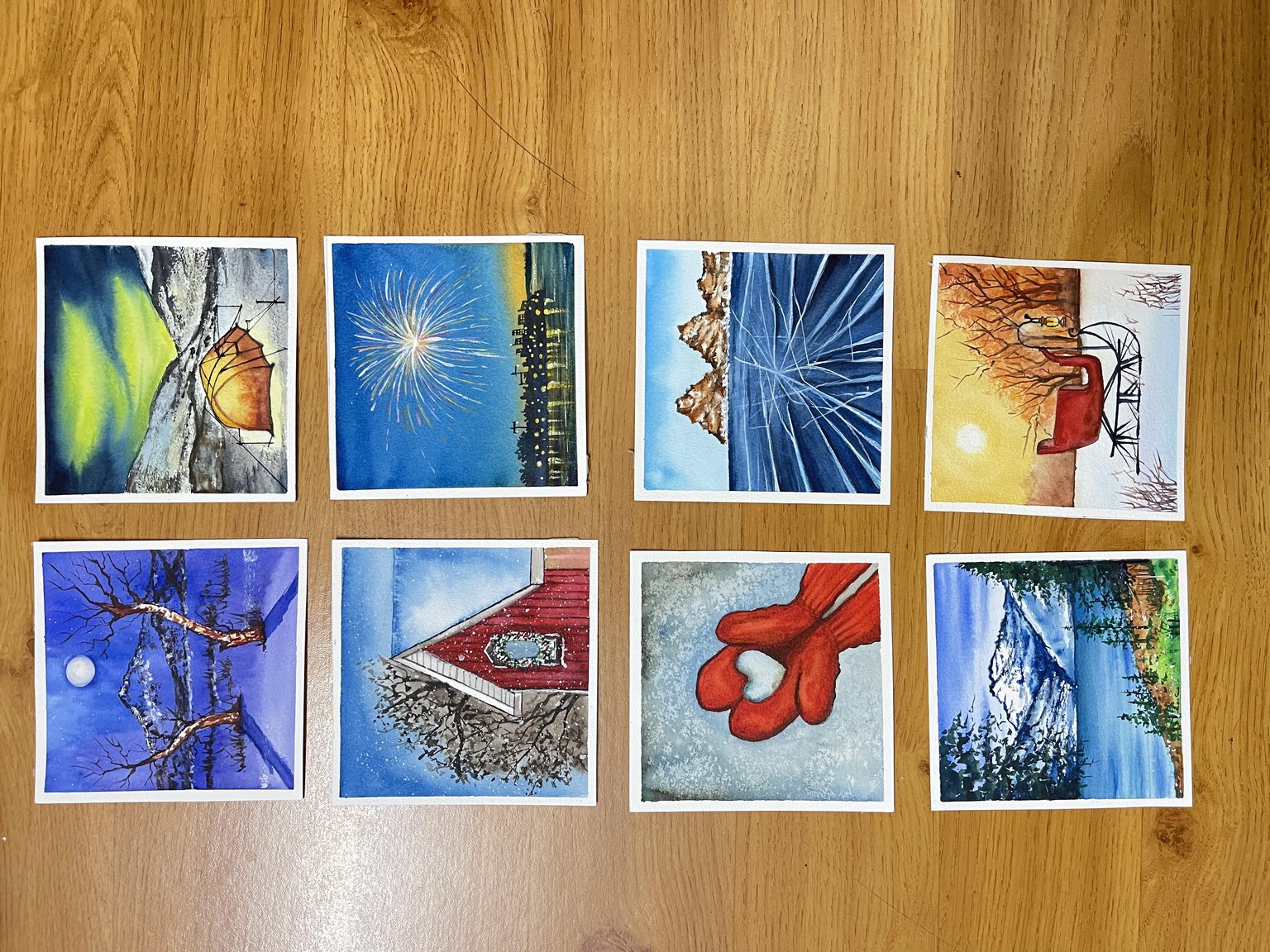 Water inspired holiday cards - dhritikanath - image 10 - student project
