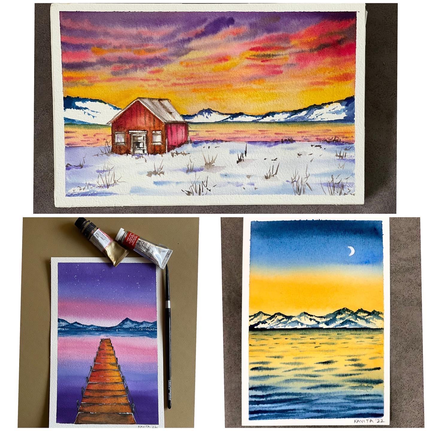 Watercolor landscape with Dhritikanath - image 1 - student project