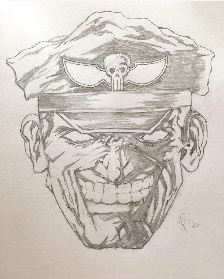 Student project just pencil here. Bison from Street Fighter - image 1 - student project