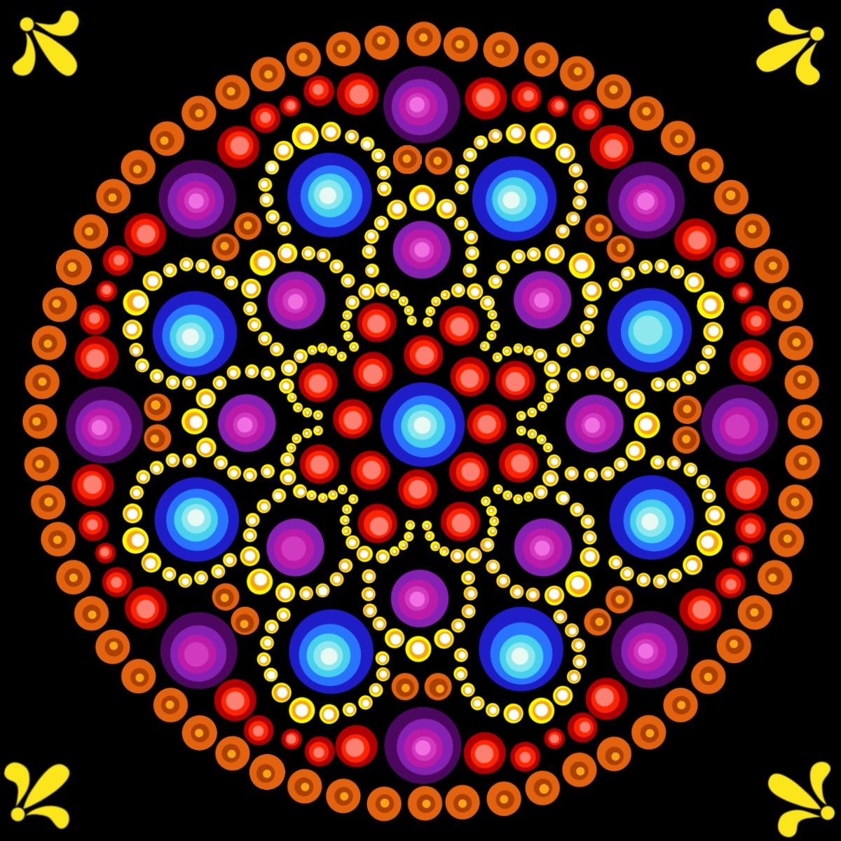 Digital dot mandala - image 1 - student project
